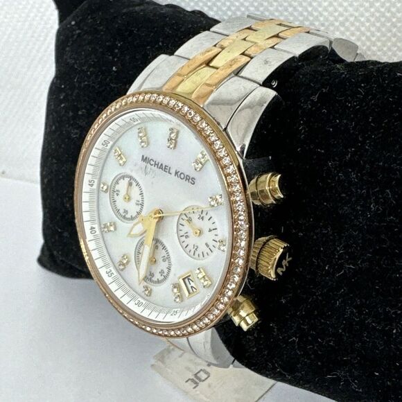 Michael Kors Ritz MK5650 Women Tri-Tone Stainless Steel Analog Dial Watch NUL55 main image 5